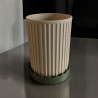 Fluted Planter with Drainage Tray