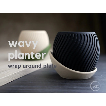 Wavy Planter with Drainage Plate