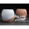 Zig Zag Planter with Drainage Plate