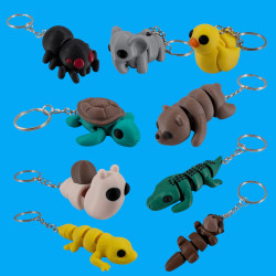 Flexi Animal Keyrings